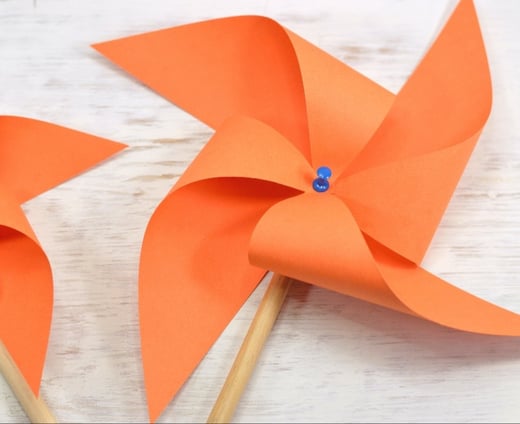 Paper Windmill Orange-1-1