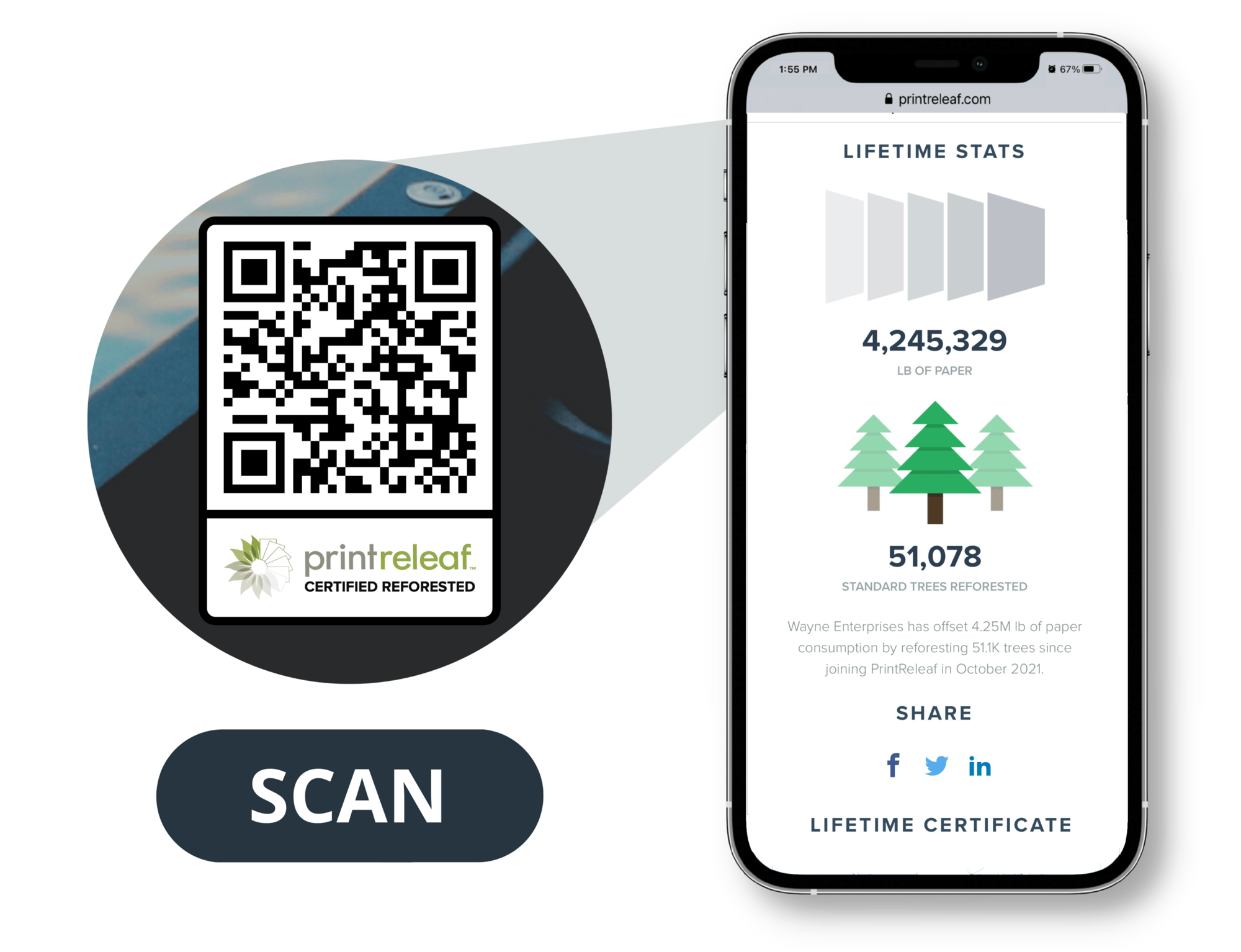 Using QR codes makes sharing your sustainability progress easy and engaging. Using QR codes makes sharing your sustainability progress easy and engaging.