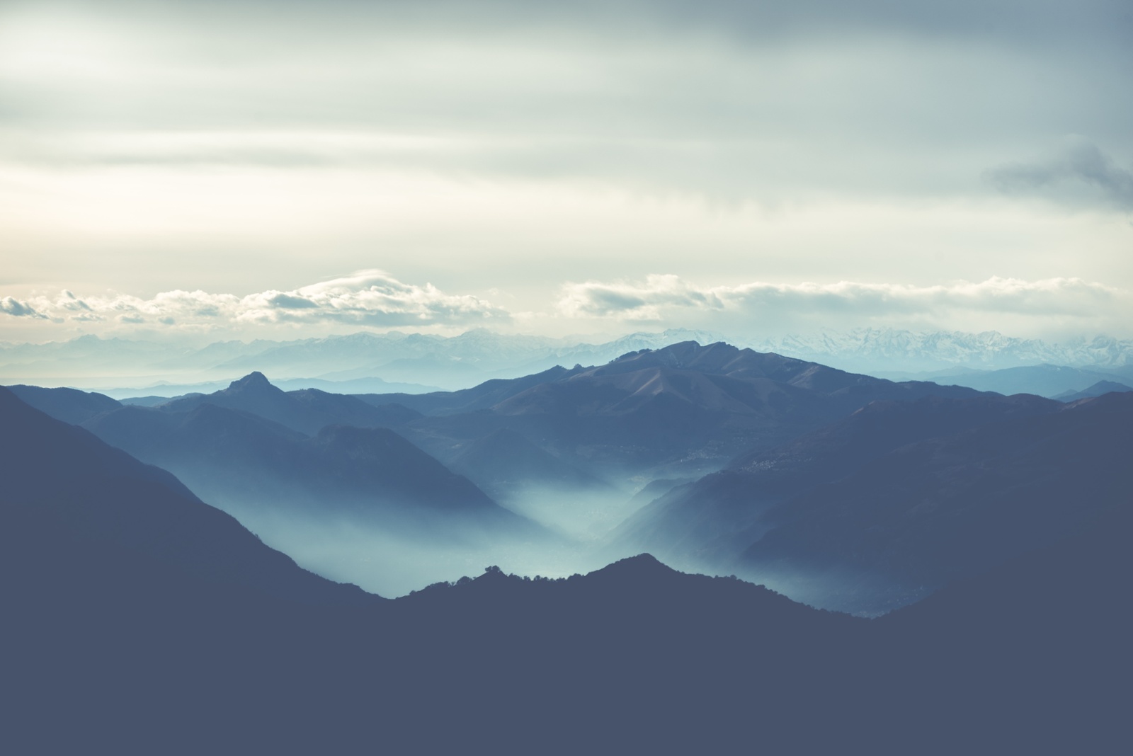 mountains and sky