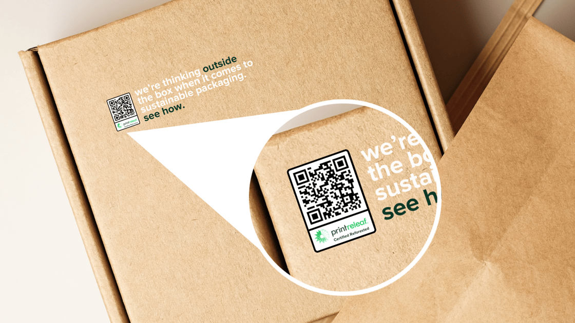 package with PrintReleaf QR code-png